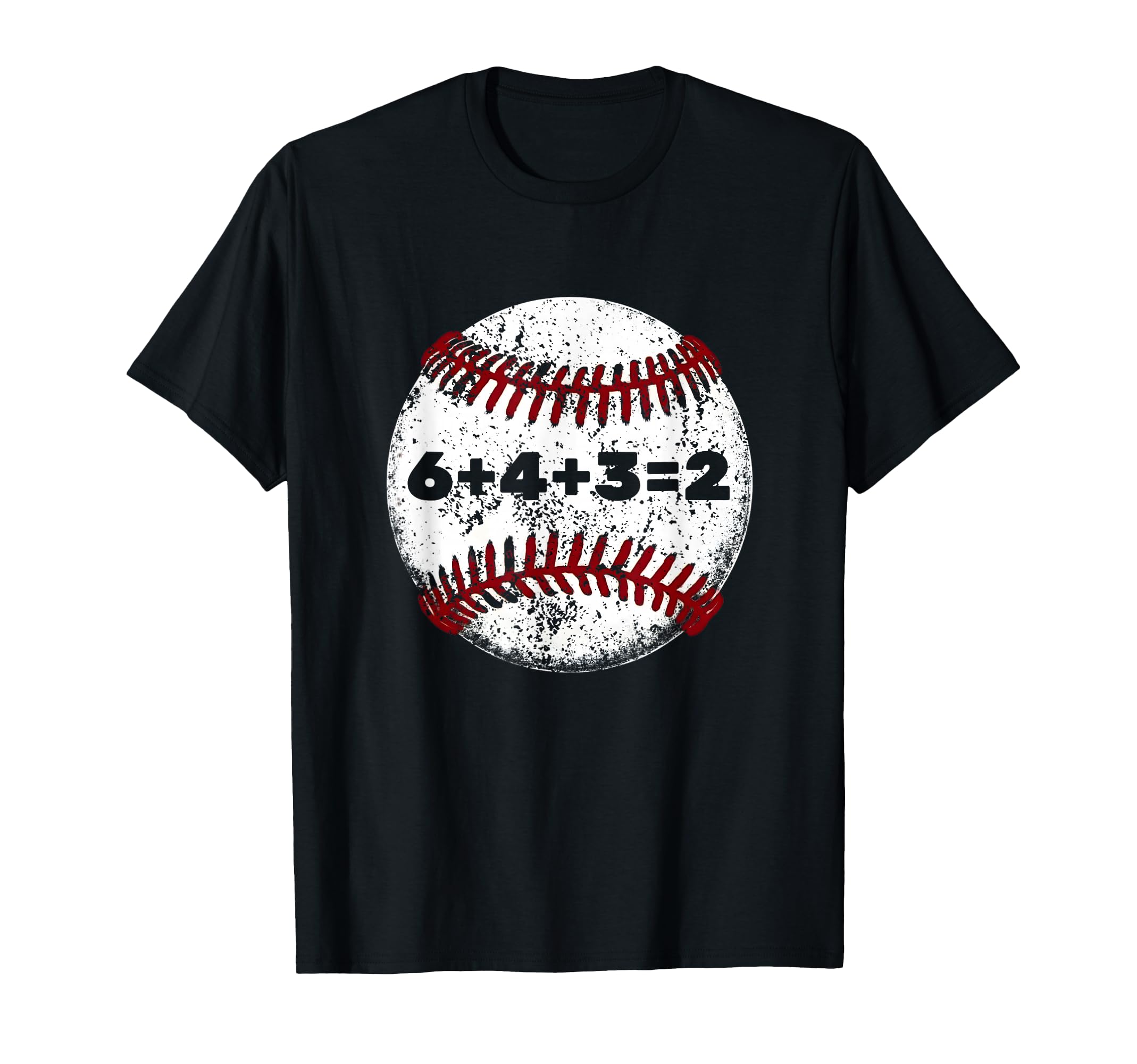 White Baseball Red Stitches Sport Funny 6 T-Shirt - Unique Graphic Unisex - T-Shirt, Sweatshirt, Hoodie