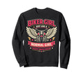 Motorcycle Biker Female Biker Sweatshirt - Unique Graphic Unisex - T-Shirt, Sweatshirt, Hoodie