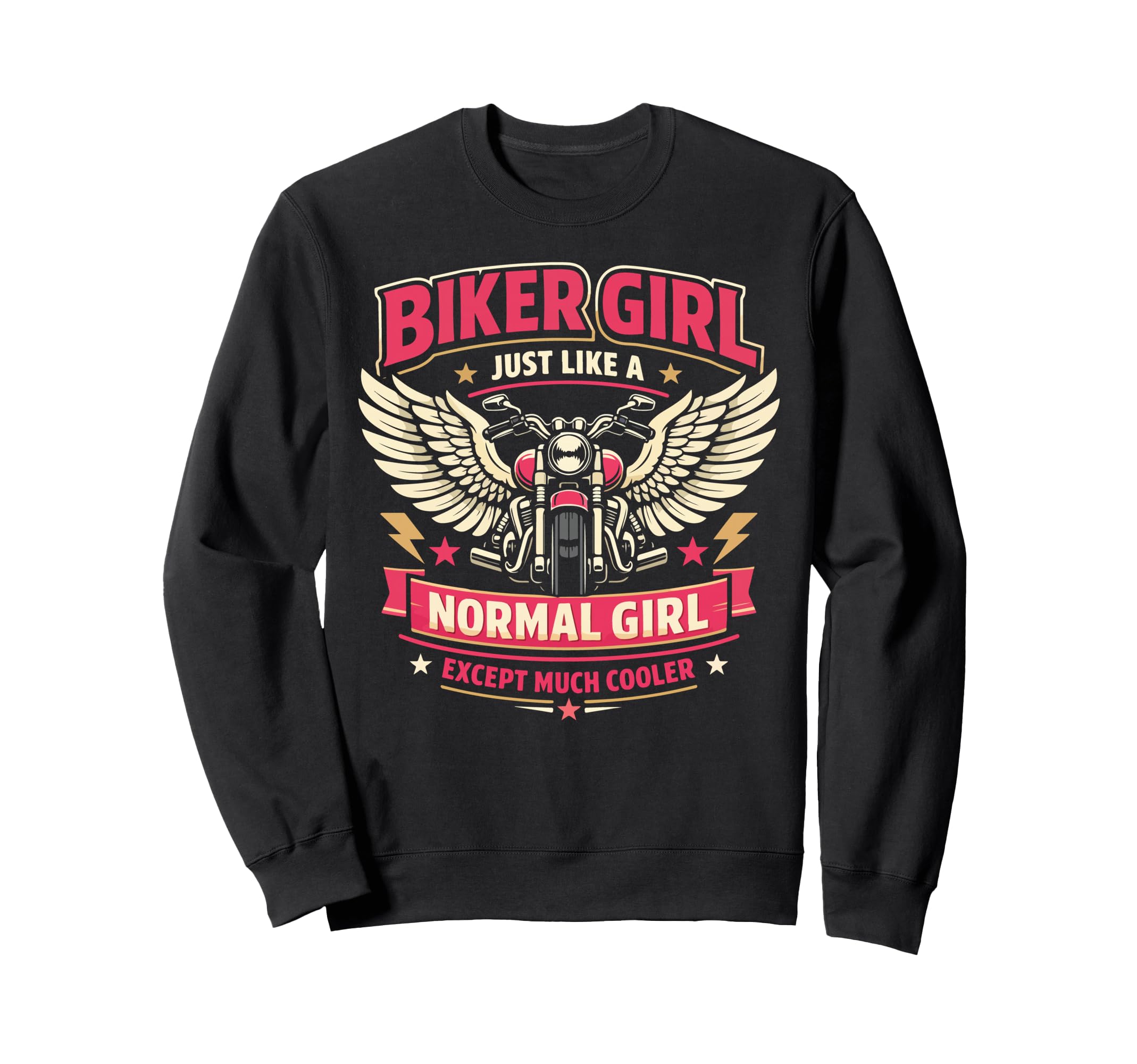 Motorcycle Biker Female Biker Sweatshirt - Unique Graphic Unisex - T-Shirt, Sweatshirt, Hoodie