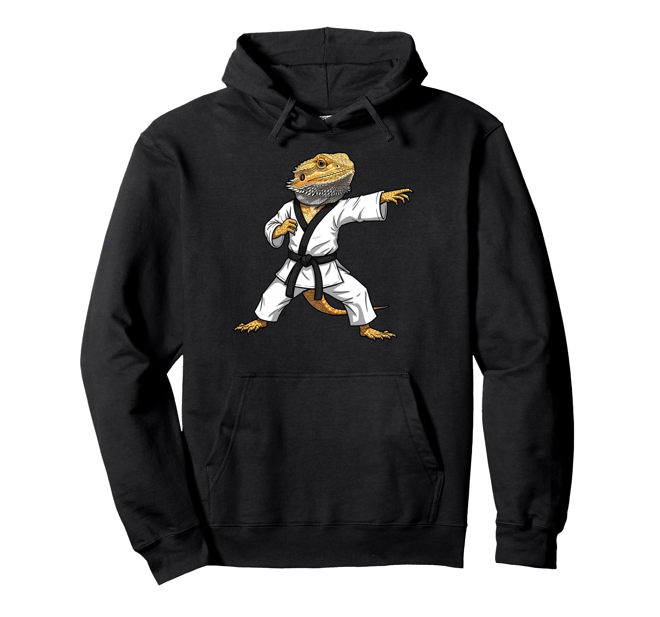 Funny Bearded Dragons Doing Karate Samurai Hoodie - Graphic Print Unisex - T-Shirt, Sweatshirt, Hoodie