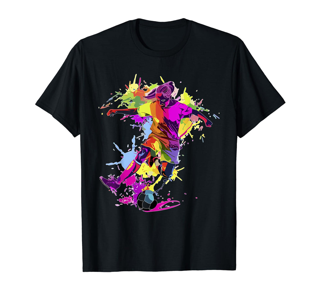 Soccer Paint Splash Womens Soccer T-Shirt - Streetwear Style Unisex - T-Shirt, Sweatshirt, Hoodie