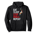 Eat Sleep Stop Goals Repeat Soccer Hoodie - Fun Novelty Design for Adults - T-Shirt, Sweatshirt, Hoodie