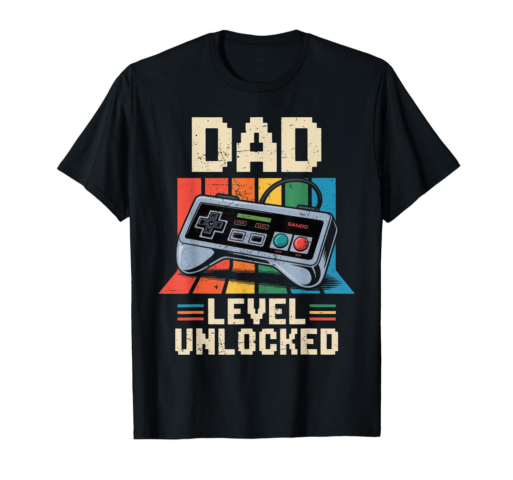 Level Unlocked Video Game Dad Gaming T-Shirt - Custom Art Print Unisex - T-Shirt, Sweatshirt, Hoodie