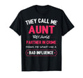 Funny Aunt Aunt Partner Crime T-Shirt - Casual Everyday Wear for Adults - T-Shirt, Sweatshirt, Hoodie