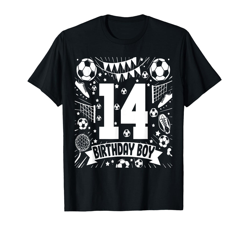 Soccer Birthday 14 Years Football 14Th T-Shirt - Fun Novelty Design Unisex - T-Shirt, Sweatshirt, Hoodie