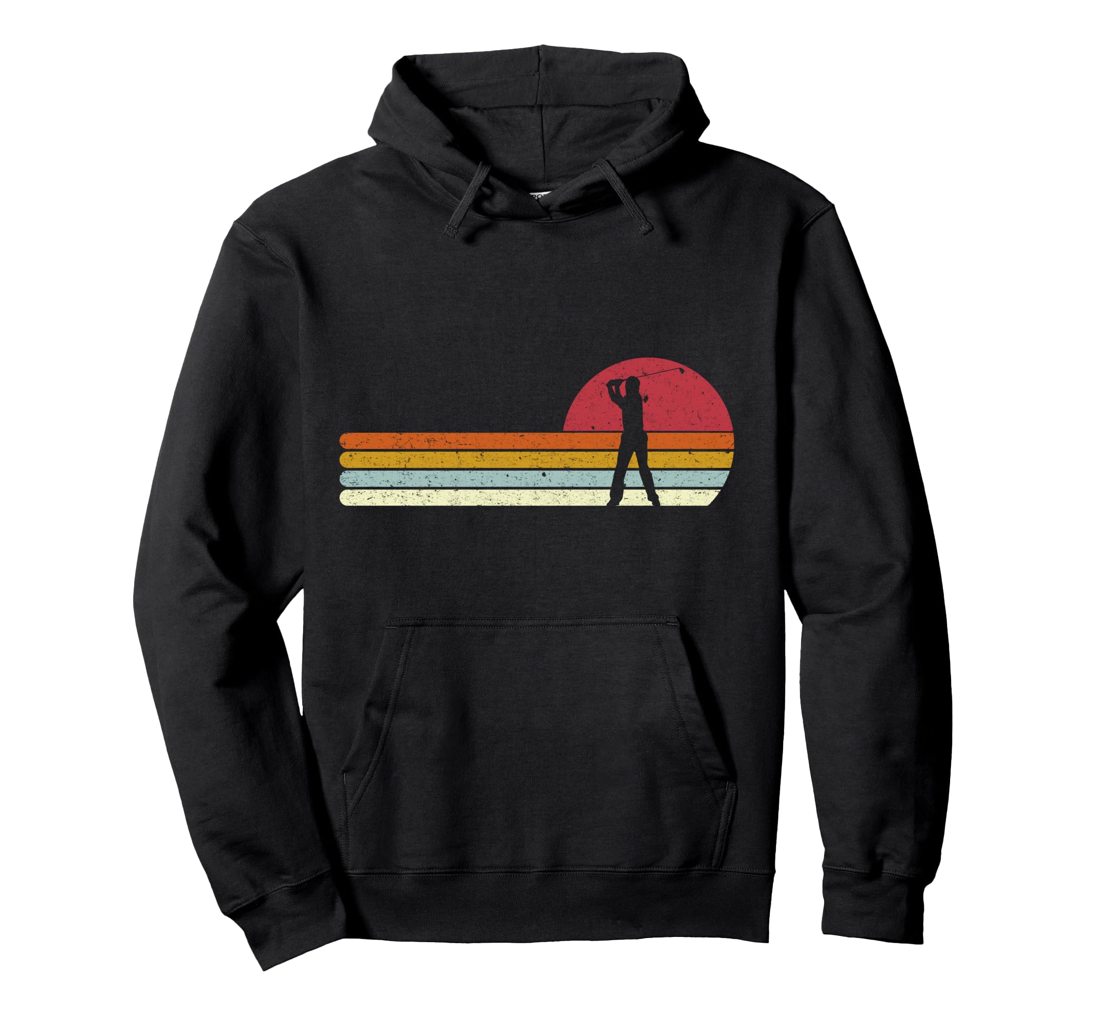 Golf Sunset Distressed Hoodie - Streetwear Style Unisex - T-Shirt, Sweatshirt, Hoodie