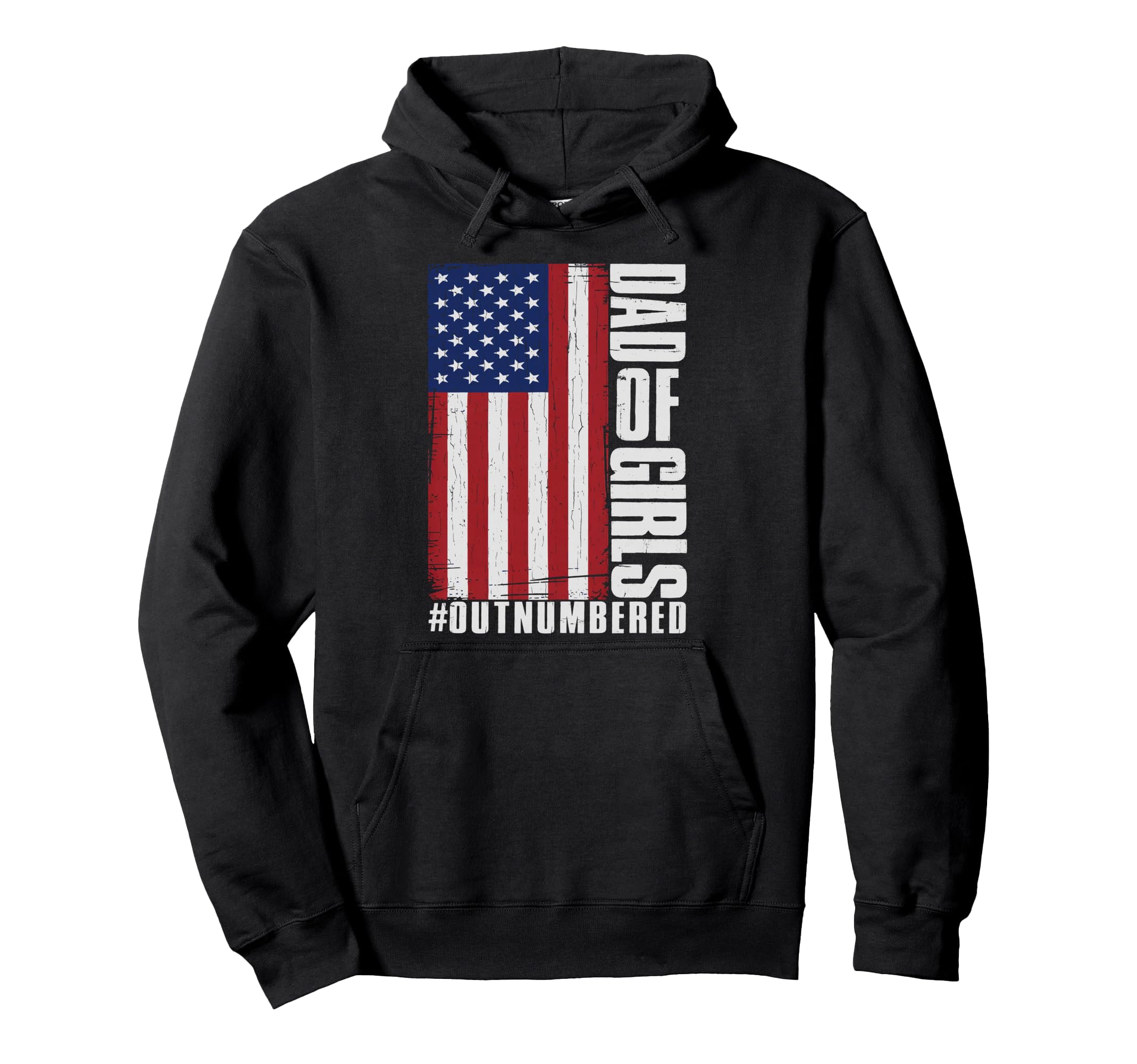 Fathers Day Daddy Dad Outnumbered Hoodie - Minimalist Print Men Women - T-Shirt, Sweatshirt, Hoodie
