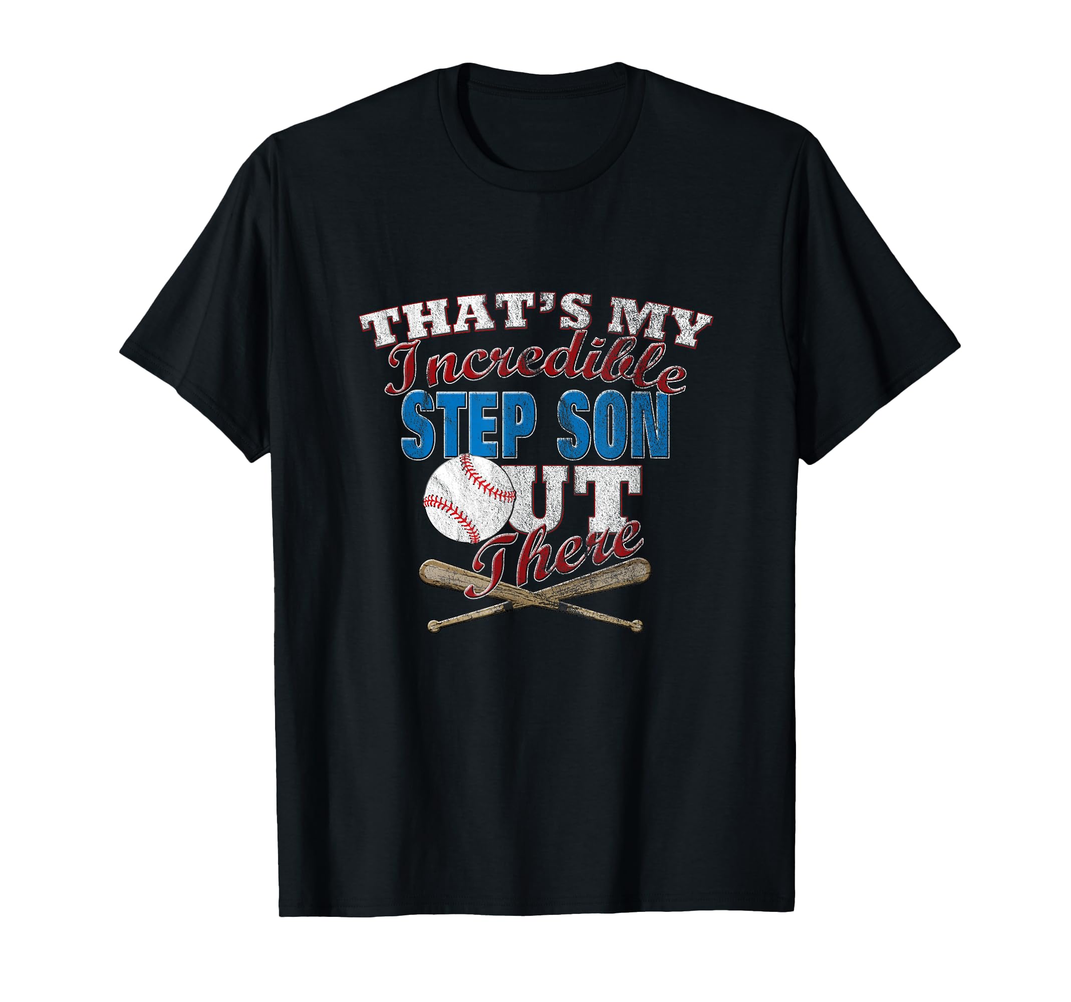Distressed Baseball Player Son Step T-Shirt - Minimalist Print for Adults - T-Shirt, Sweatshirt, Hoodie
