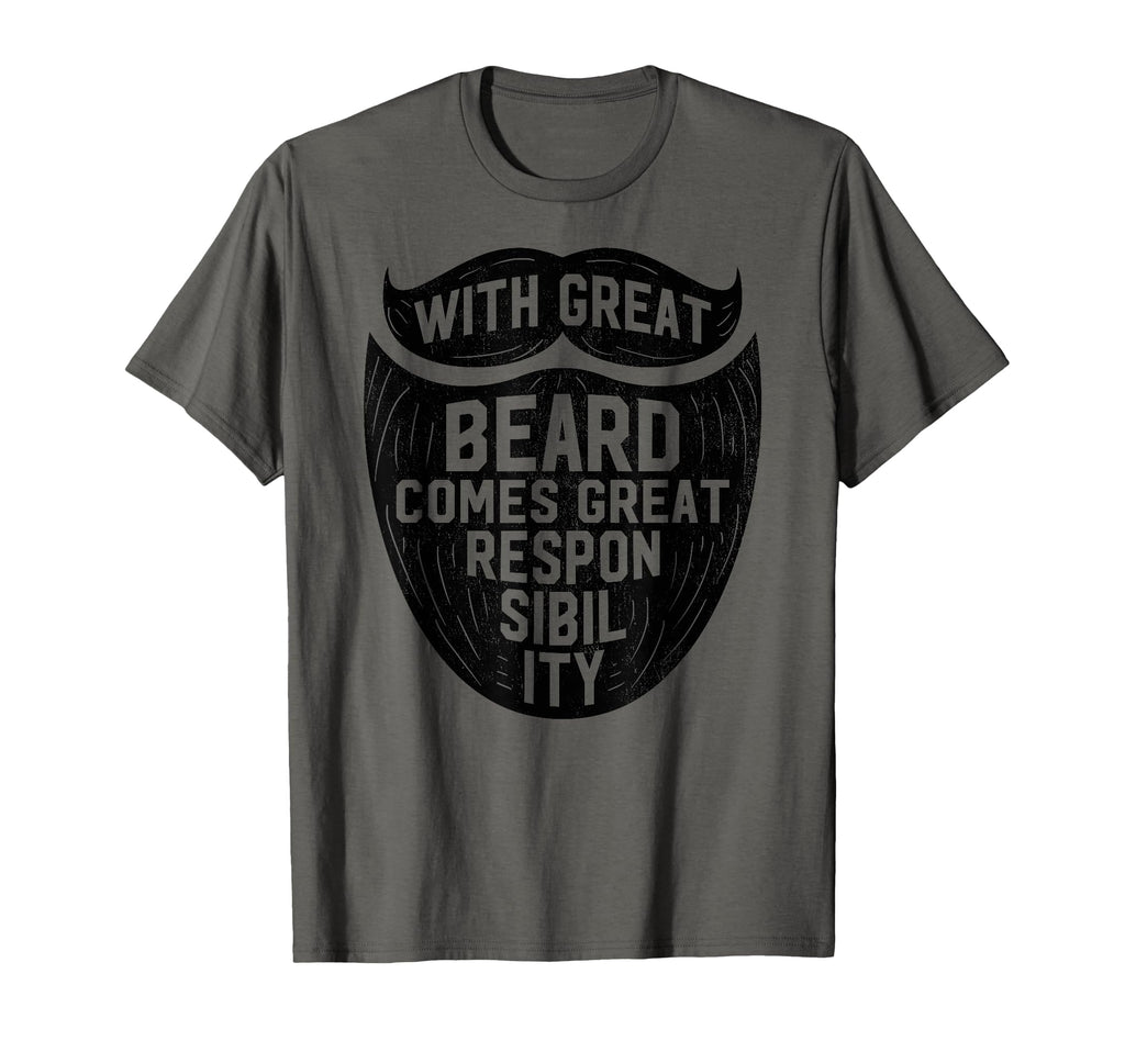Great Beard Great Responsibility Dad T-Shirt - Aesthetic Graphic Unisex - T-Shirt, Sweatshirt, Hoodie