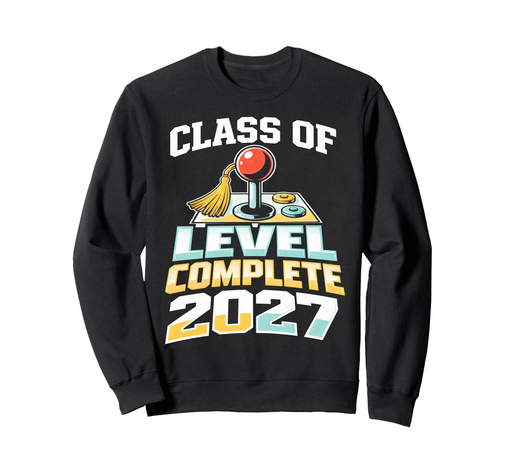 Level Complete Senior Graduation Sweatshirt - Aesthetic Graphic for Adults - T-Shirt, Sweatshirt, Hoodie