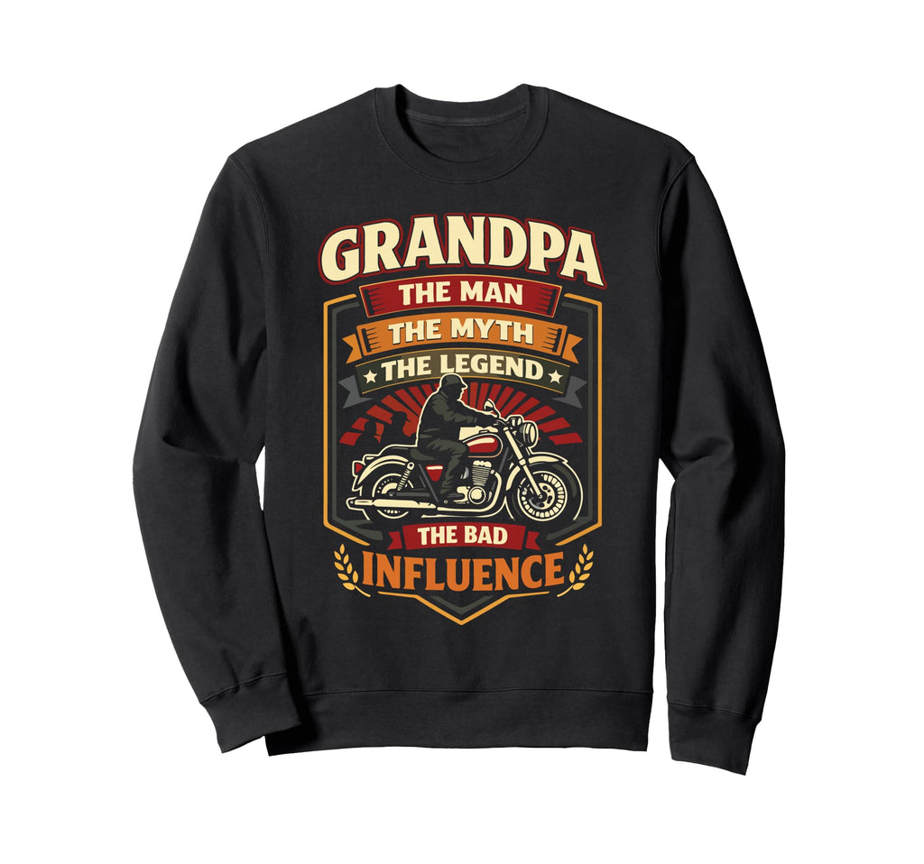 Motorcycle Biker Grandpa Grandpa Sweatshirt - Novelty Apparel Unisex - T-Shirt, Sweatshirt, Hoodie