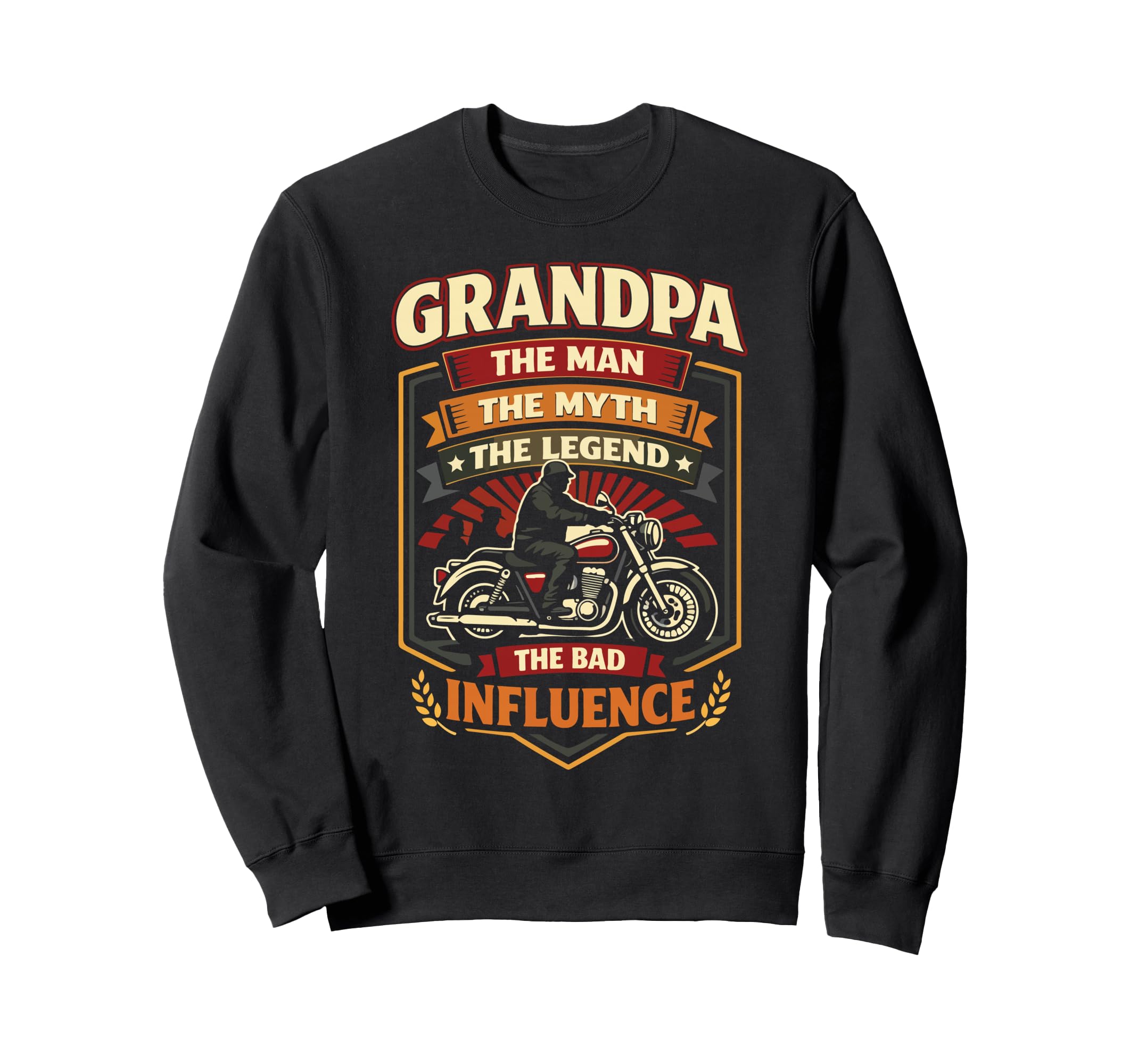 Motorcycle Biker Grandpa Grandpa Sweatshirt - Novelty Apparel Unisex - T-Shirt, Sweatshirt, Hoodie