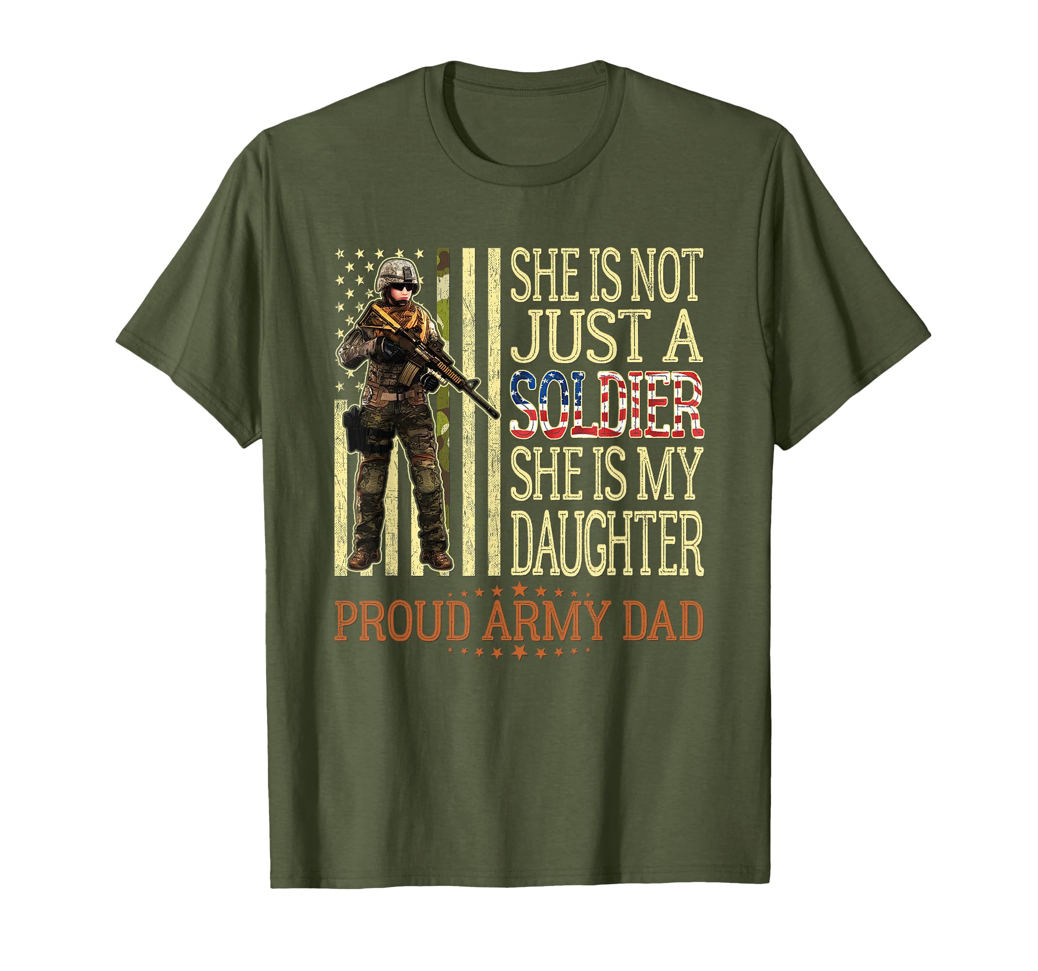 Mens She Is Not Just Soldier She Is My T-Shirt - Graphic Print for Adults - T-Shirt, Sweatshirt, Hoodie