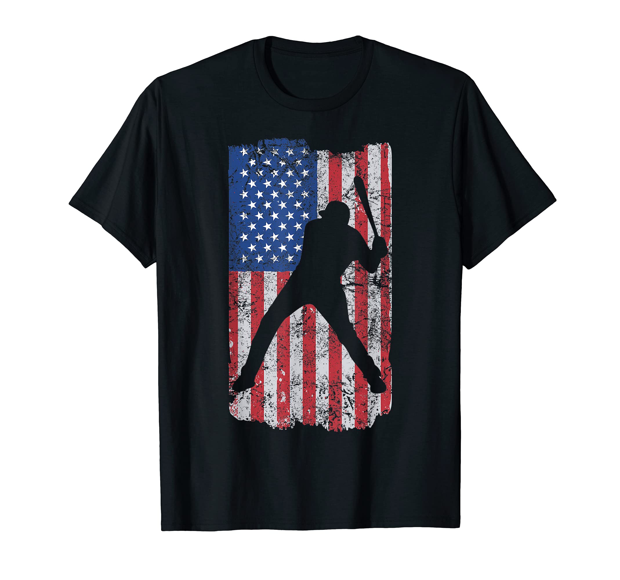 Patriotic Flag Baseball Softball 4 Th T-Shirt - Trendy Graphic for Adults - T-Shirt, Sweatshirt, Hoodie