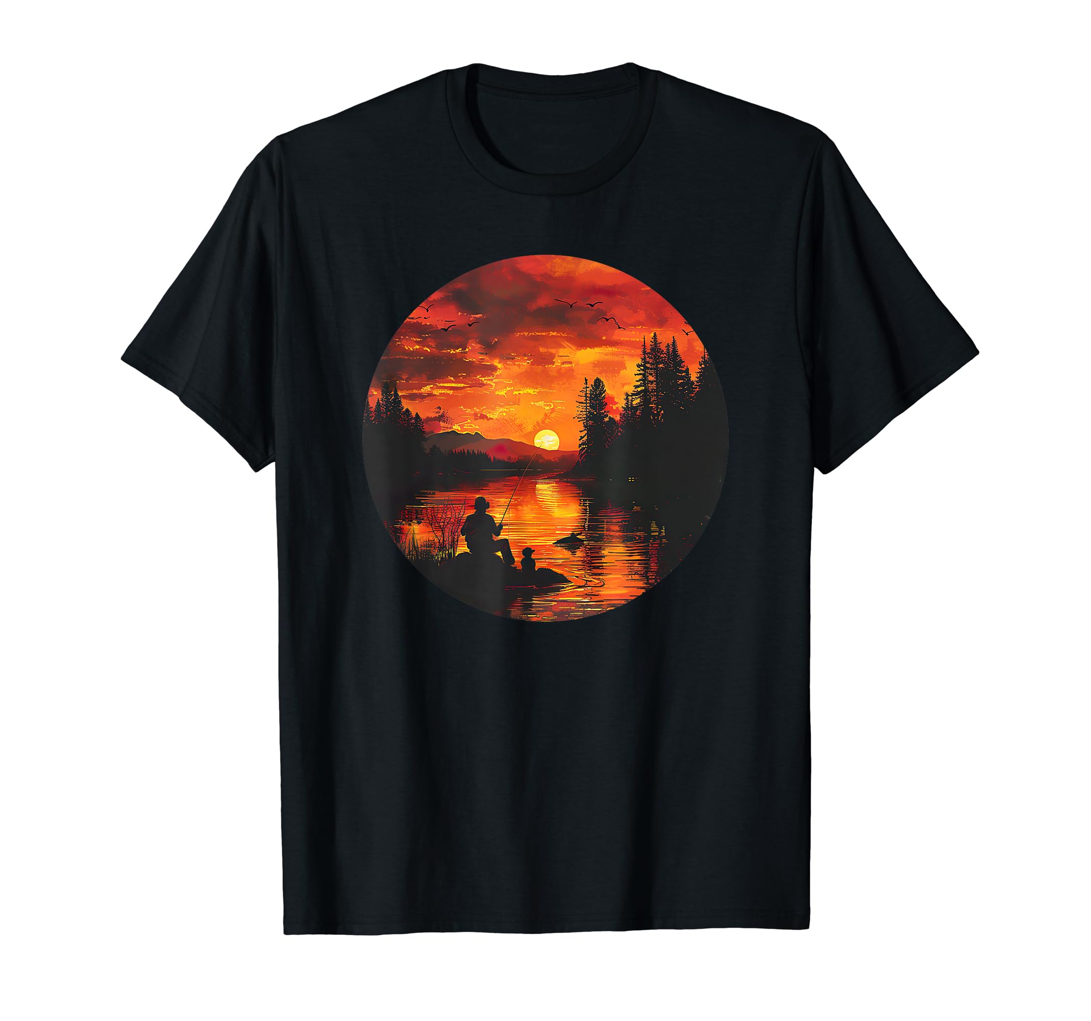 Fathers Days Fishing Dad And Son T-Shirt - Trendy Graphic for Adults - T-Shirt, Sweatshirt, Hoodie