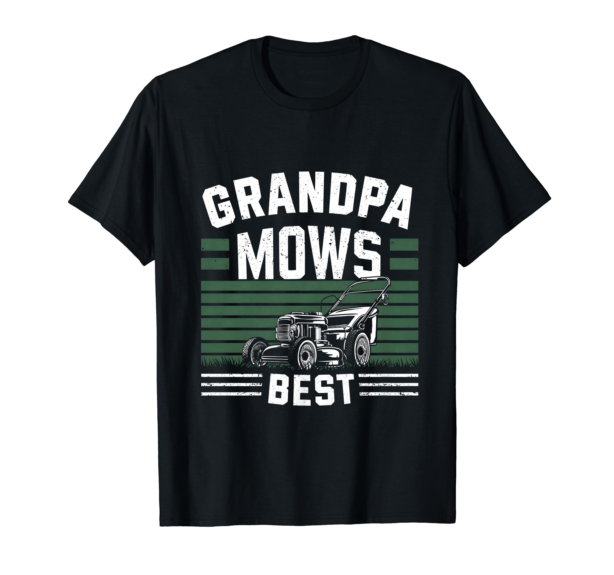 Grandpa Mows Best Grandfather T-Shirt - Fun Novelty Design for Adults - T-Shirt, Sweatshirt, Hoodie