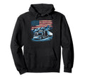 American Flag Trucker Dad Big Rig Hoodie - Aesthetic Graphic for Adults - T-Shirt, Sweatshirt, Hoodie
