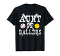 Aunt Ballers Funny Baseball Softball T-Shirt - Minimalist Print for Adults - T-Shirt, Sweatshirt, Hoodie