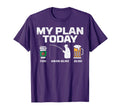 My Plan Today Coffee Fishing Beer T-Shirt - Novelty Apparel Unisex - T-Shirt, Sweatshirt, Hoodie