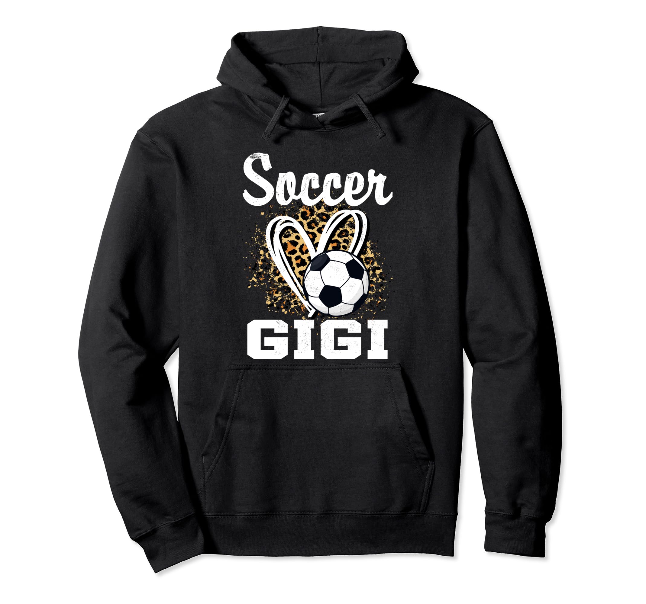 Soccer Gigi Leopard Heart Grandma Hoodie - Unique Graphic for Adults - T-Shirt, Sweatshirt, Hoodie