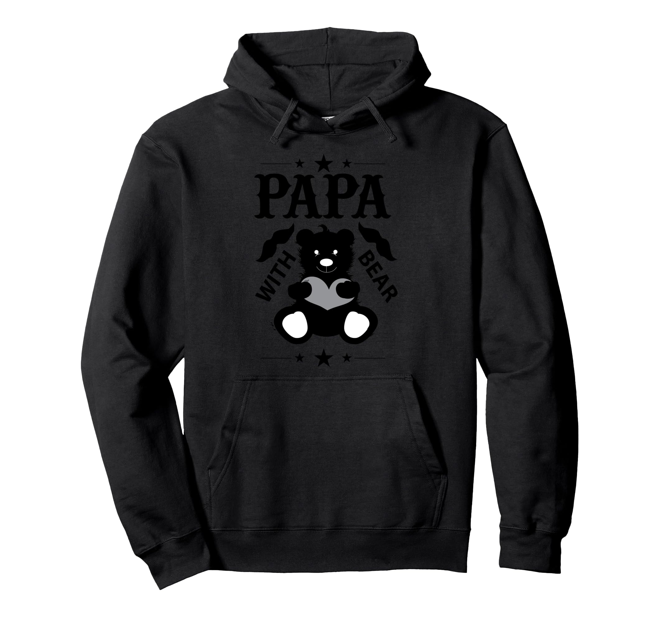 Papa Bear Mustache Teddy Dad Father Gift T-Shirt - Graphic Print for Adults - T-Shirt, Sweatshirt, Hoodie