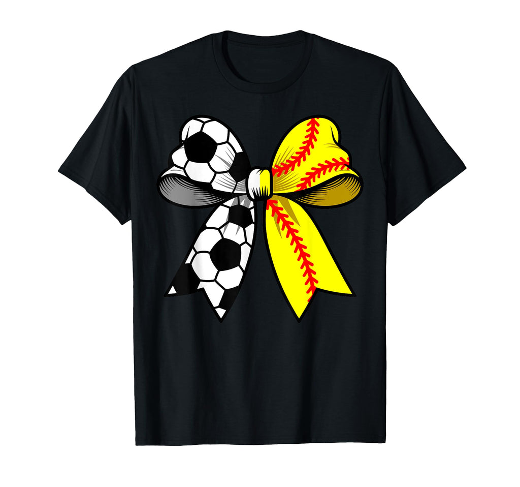 Soccer Softball Coquette Bow Funny T-Shirt - Aesthetic Graphic Unisex - T-Shirt, Sweatshirt, Hoodie