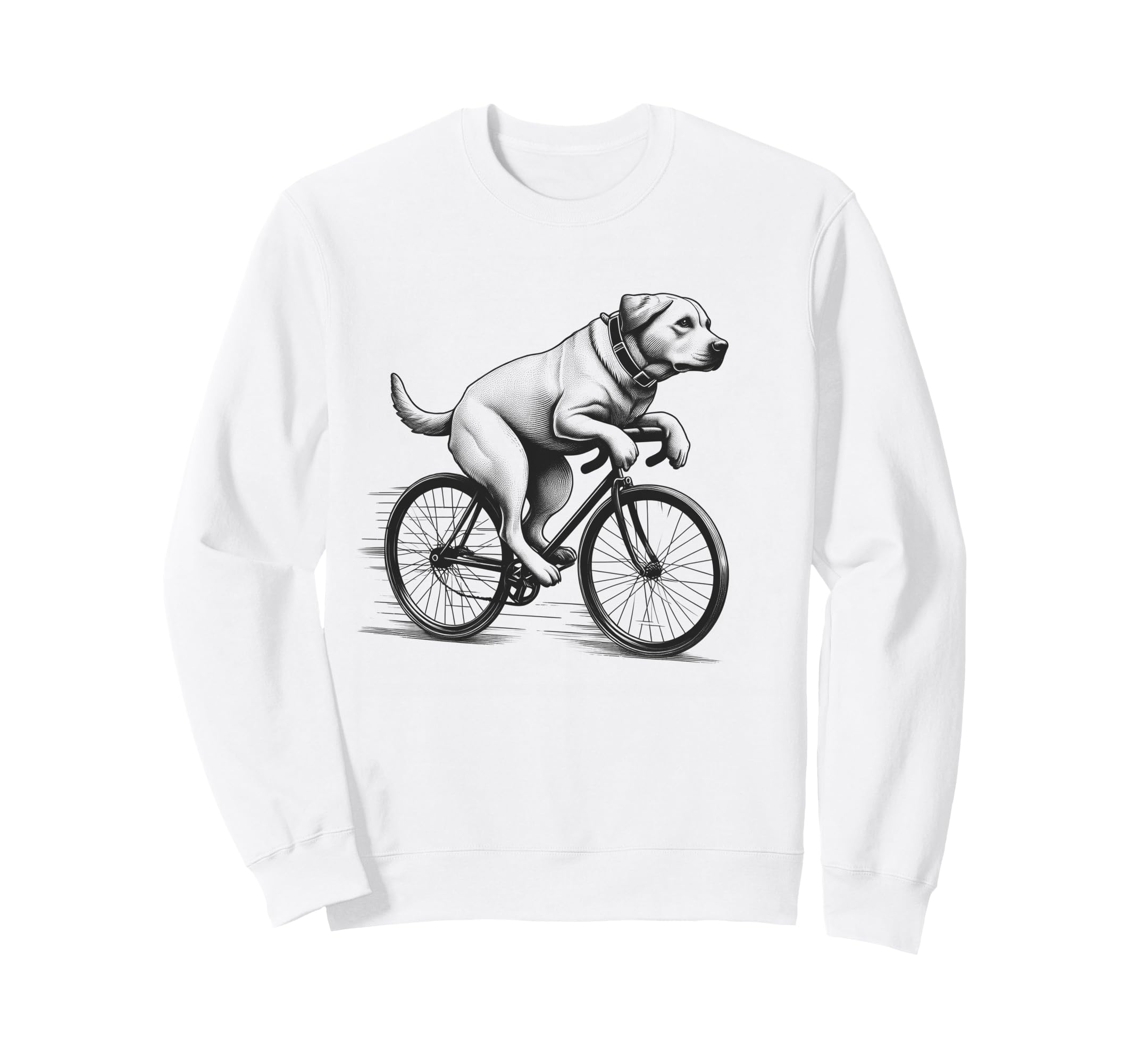 Labrador Retriever Dog Riding Bike Sweatshirt - Novelty Apparel Unisex - T-Shirt, Sweatshirt, Hoodie