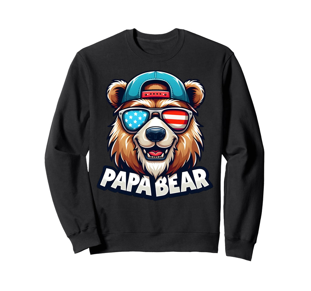 Papa Bear Gifts Funny Birthday Fun Gift Sweatshirt - Unique Graphic Unisex - T-Shirt, Sweatshirt, Hoodie
