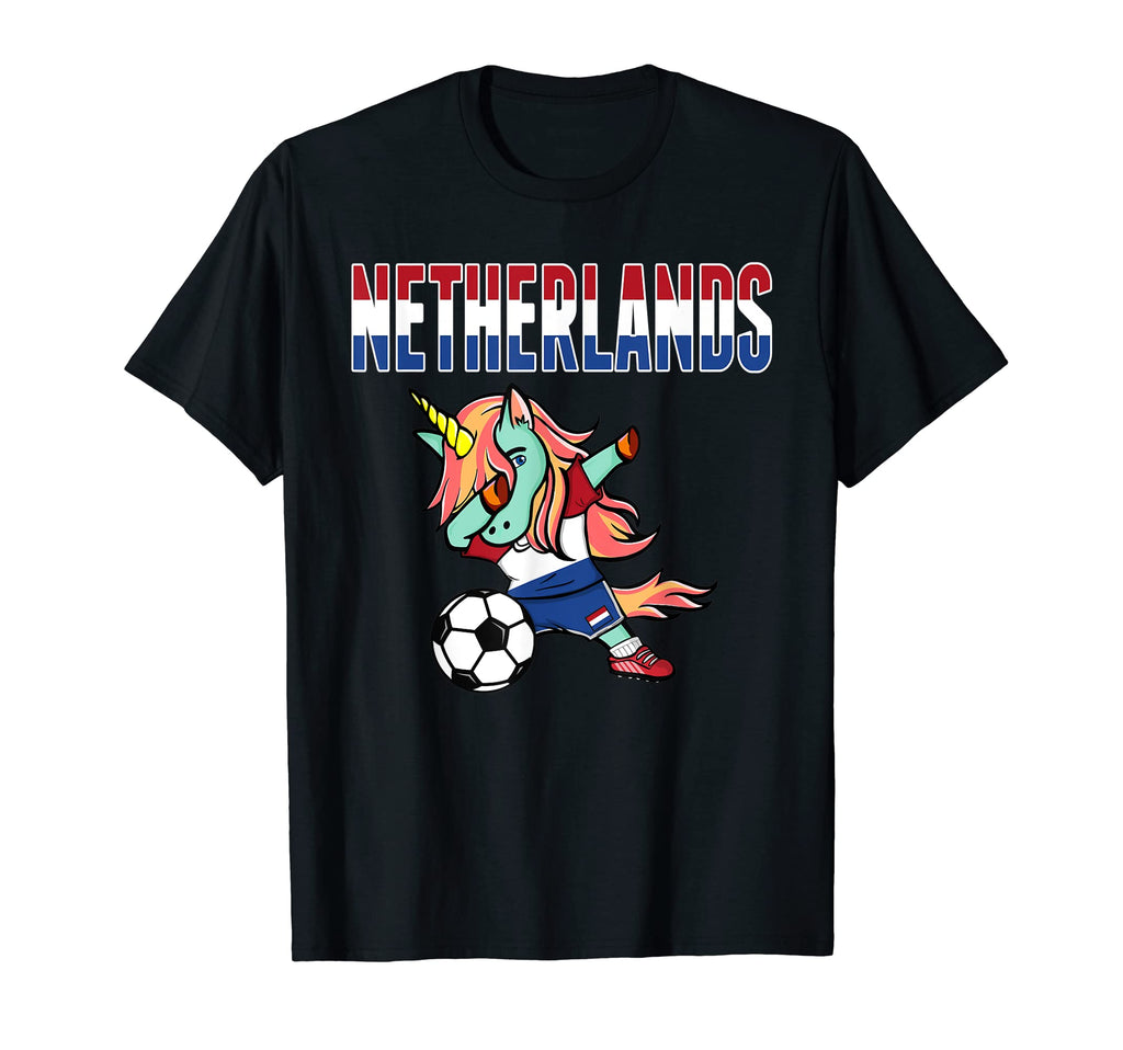Dabbing Unicorn Netherlands Soccer T-Shirt - Streetwear Style Men Women - T-Shirt, Sweatshirt, Hoodie