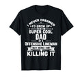 Super Dad Offensive Lineman Football T-Shirt - Custom Art Print Unisex - T-Shirt, Sweatshirt, Hoodie