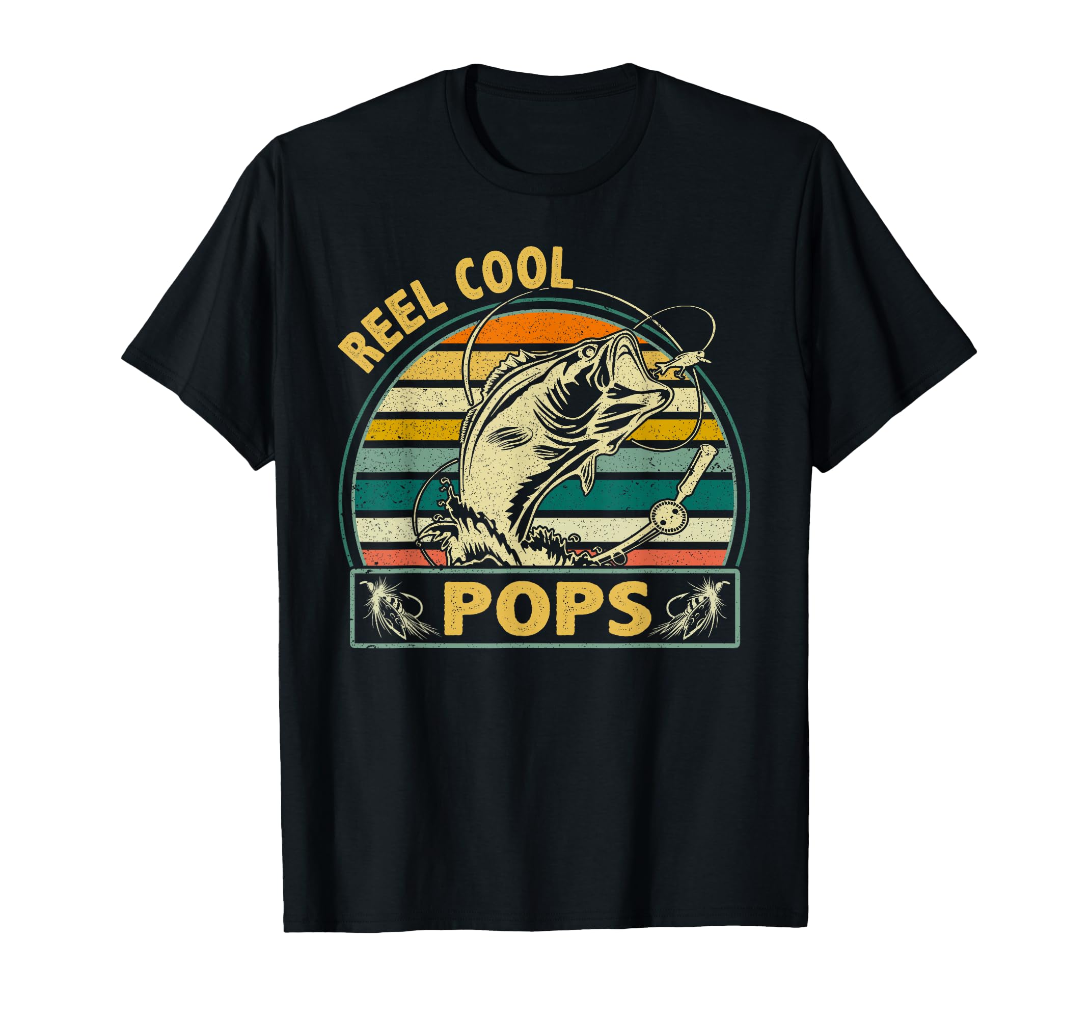 Reel Pops Fishing Fathers Day Grandpa T-Shirt - Unique Graphic Men Women - T-Shirt, Sweatshirt, Hoodie
