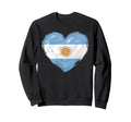 Argentina Flag Heart Soccer Sweatshirt - Custom Art Print for Adults - T-Shirt, Sweatshirt, Hoodie