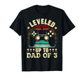 Leveled Up To Dad 3 Fathers Day New Dad T-Shirt - Custom Art Print Unisex - T-Shirt, Sweatshirt, Hoodie