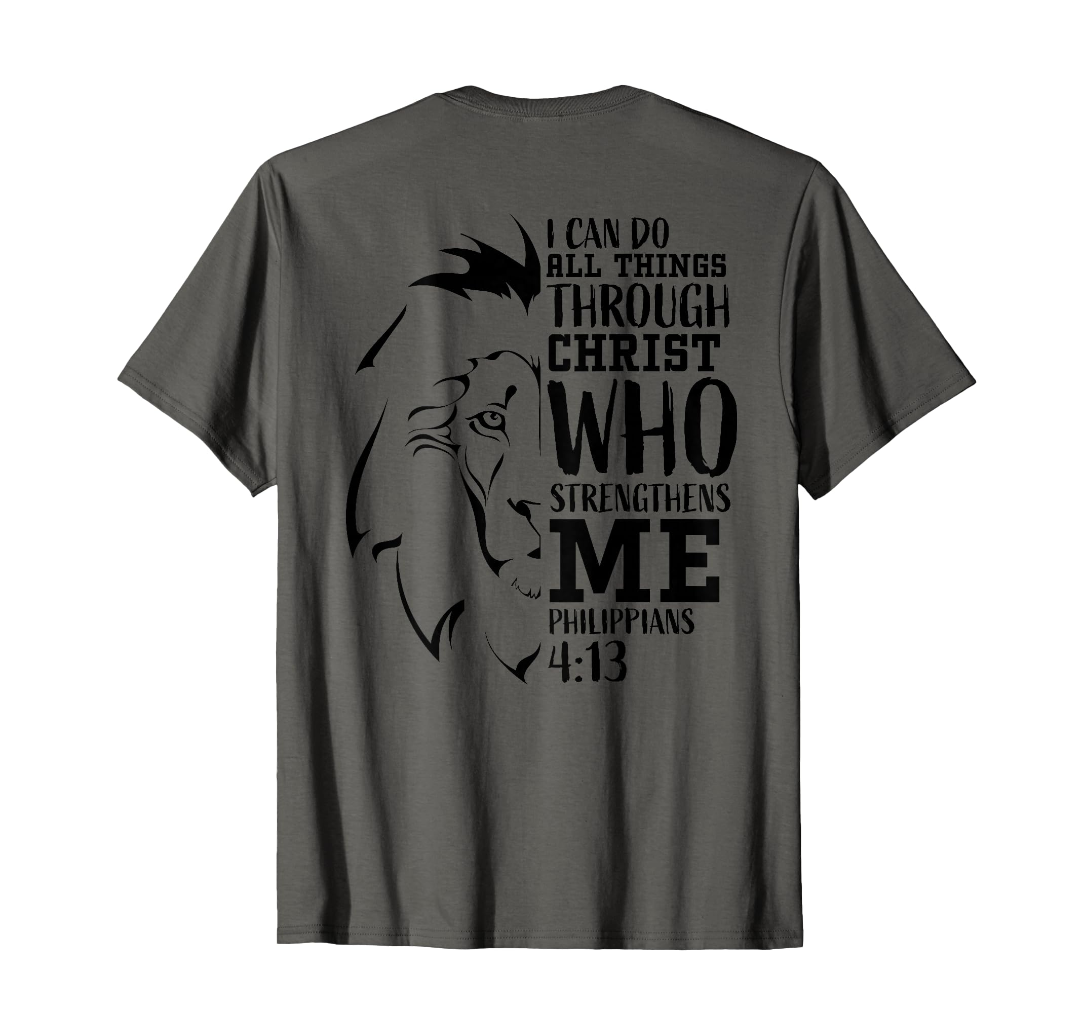 Philippians 4 13 Christian Verse Lion T-Shirt - Novelty Apparel Men Women - T-Shirt, Sweatshirt, Hoodie