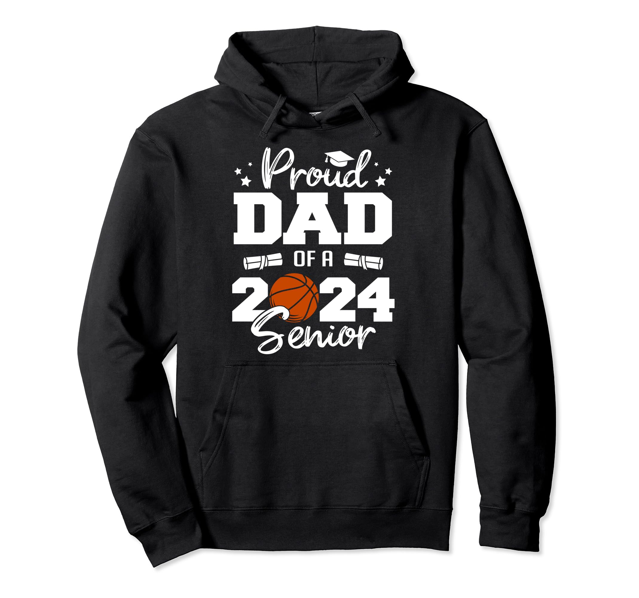Proud Dad 2024 Senior Funny Hoodie - Casual Everyday Wear for Adults - T-Shirt, Sweatshirt, Hoodie