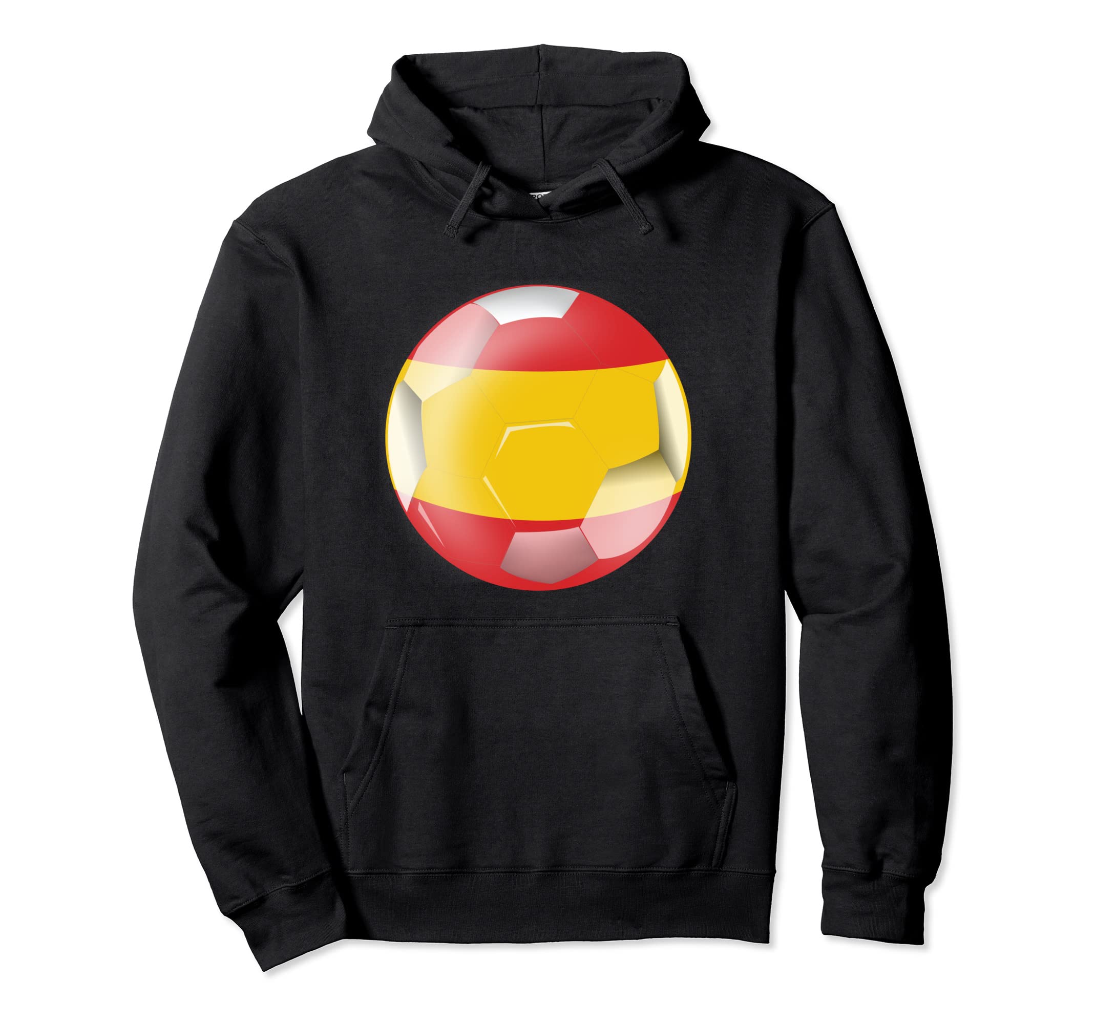 Spain Soccer Soccer Ball Spanish Flag Hoodie - Trendy Graphic Men Women - T-Shirt, Sweatshirt, Hoodie
