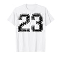 Black Sports Team Number 23 T-Shirt - Graphic Print Men Women - T-Shirt, Sweatshirt, Hoodie