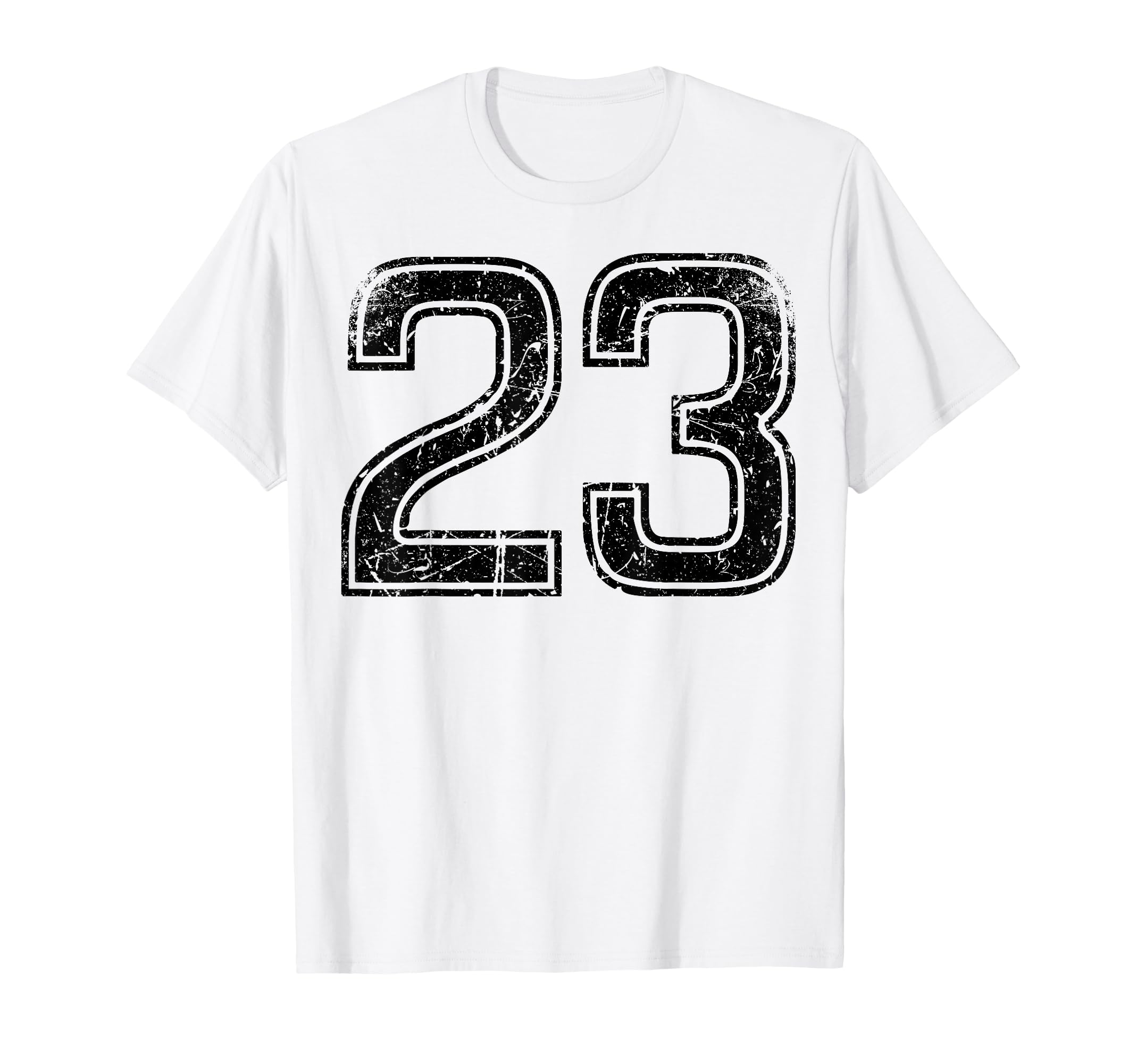 Black Sports Team Number 23 T-Shirt - Graphic Print Men Women - T-Shirt, Sweatshirt, Hoodie