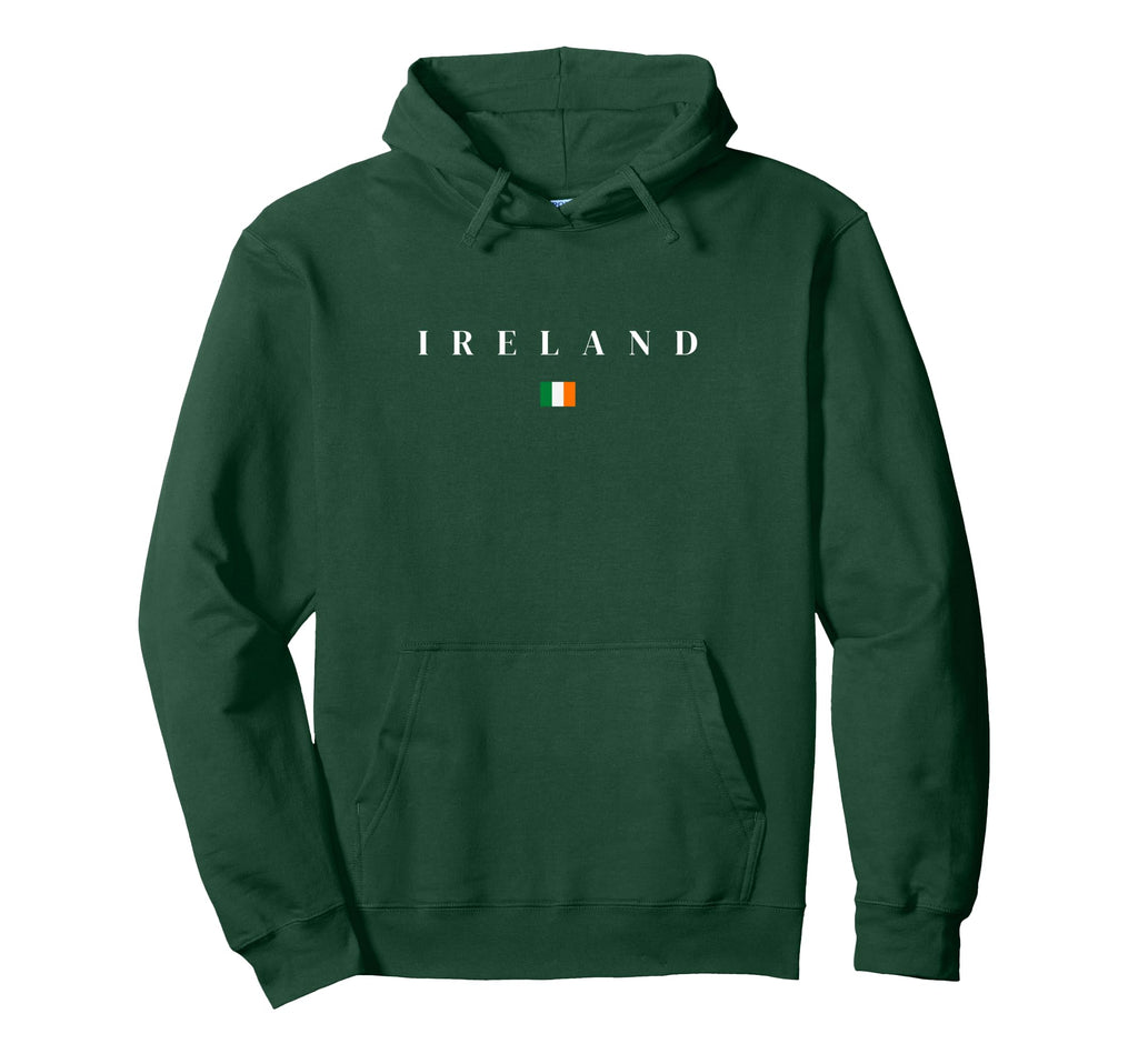 Nation Flag Souvenir Ireland Minimal Hoodie - Minimalist Print for Adults - T-Shirt, Sweatshirt, Hoodie