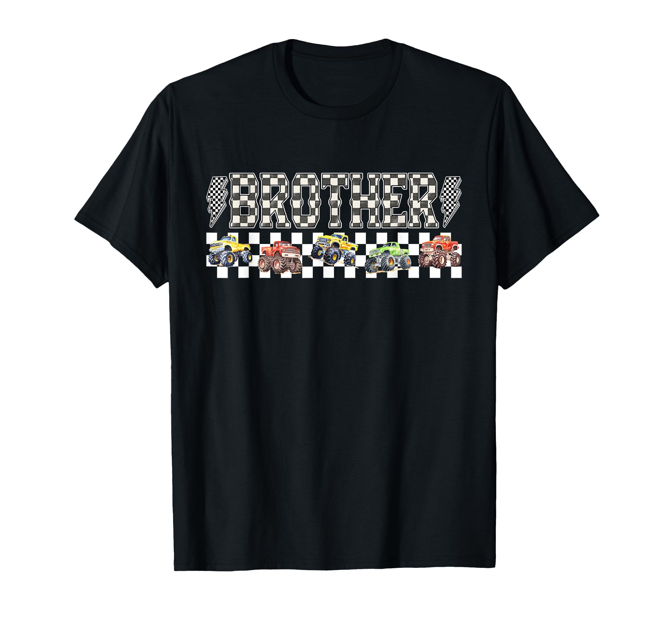 Brother Monster Truck Family Crew Birthday T-Shirt - Graphic Print Unisex - T-Shirt, Sweatshirt, Hoodie