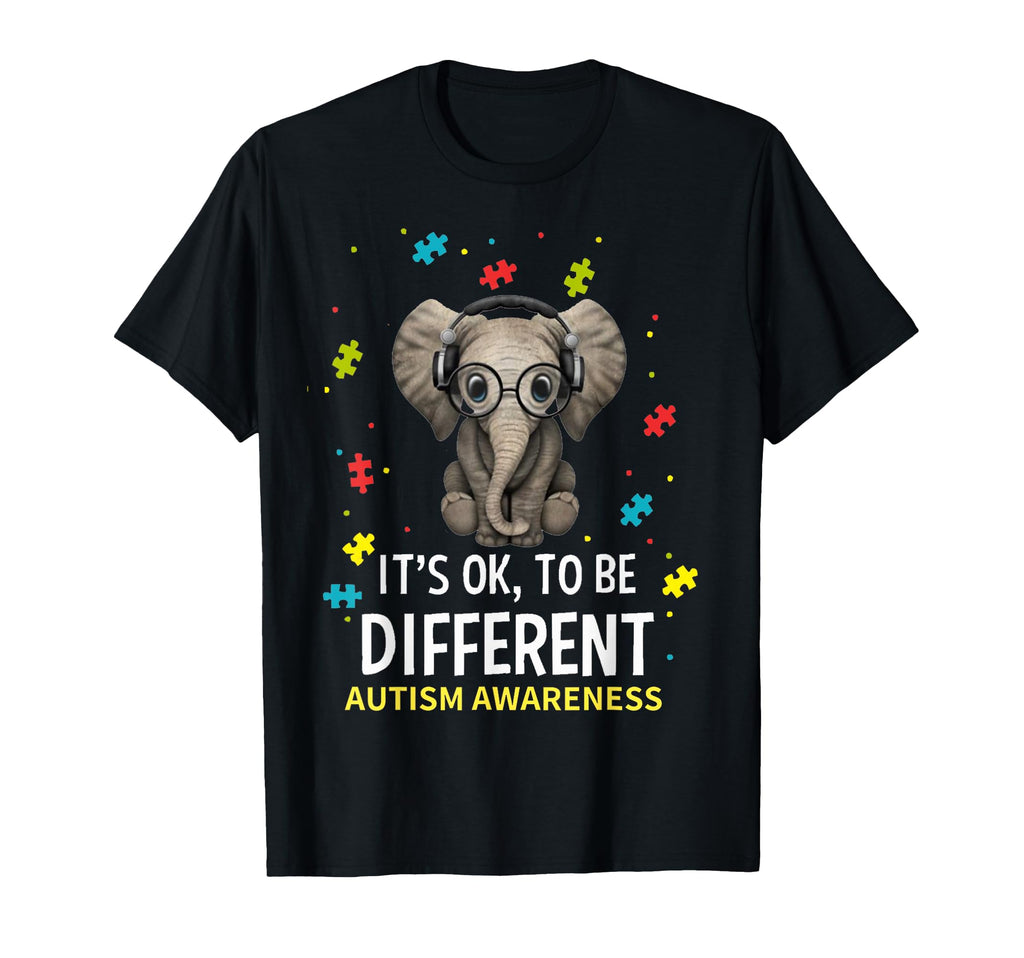 Its Ok To Be Different Autism Awareness T-Shirt - Custom Art Print Unisex - T-Shirt, Sweatshirt, Hoodie