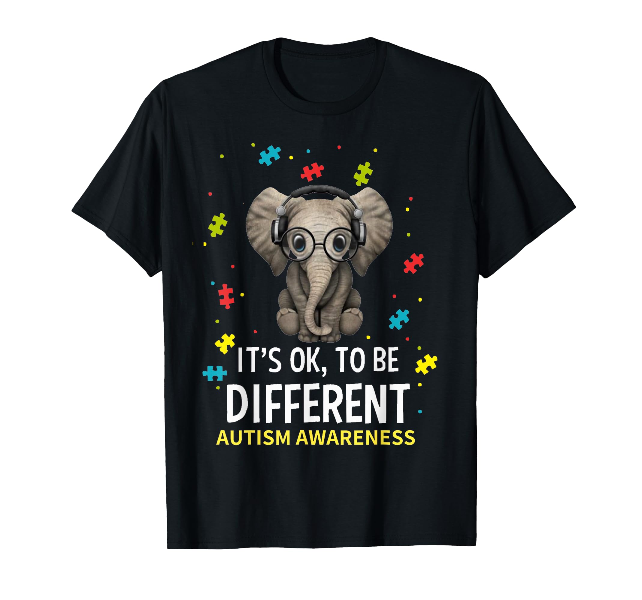 Its Ok To Be Different Autism Awareness T-Shirt - Custom Art Print Unisex - T-Shirt, Sweatshirt, Hoodie