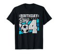 Soccer Birthday Party 4 Year Old 4Th T-Shirt - Minimalist Print Unisex - T-Shirt, Sweatshirt, Hoodie