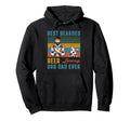 Best Bearded Beer Loving Dog Dad Ever Hoodie - Unique Graphic Men Women - T-Shirt, Sweatshirt, Hoodie