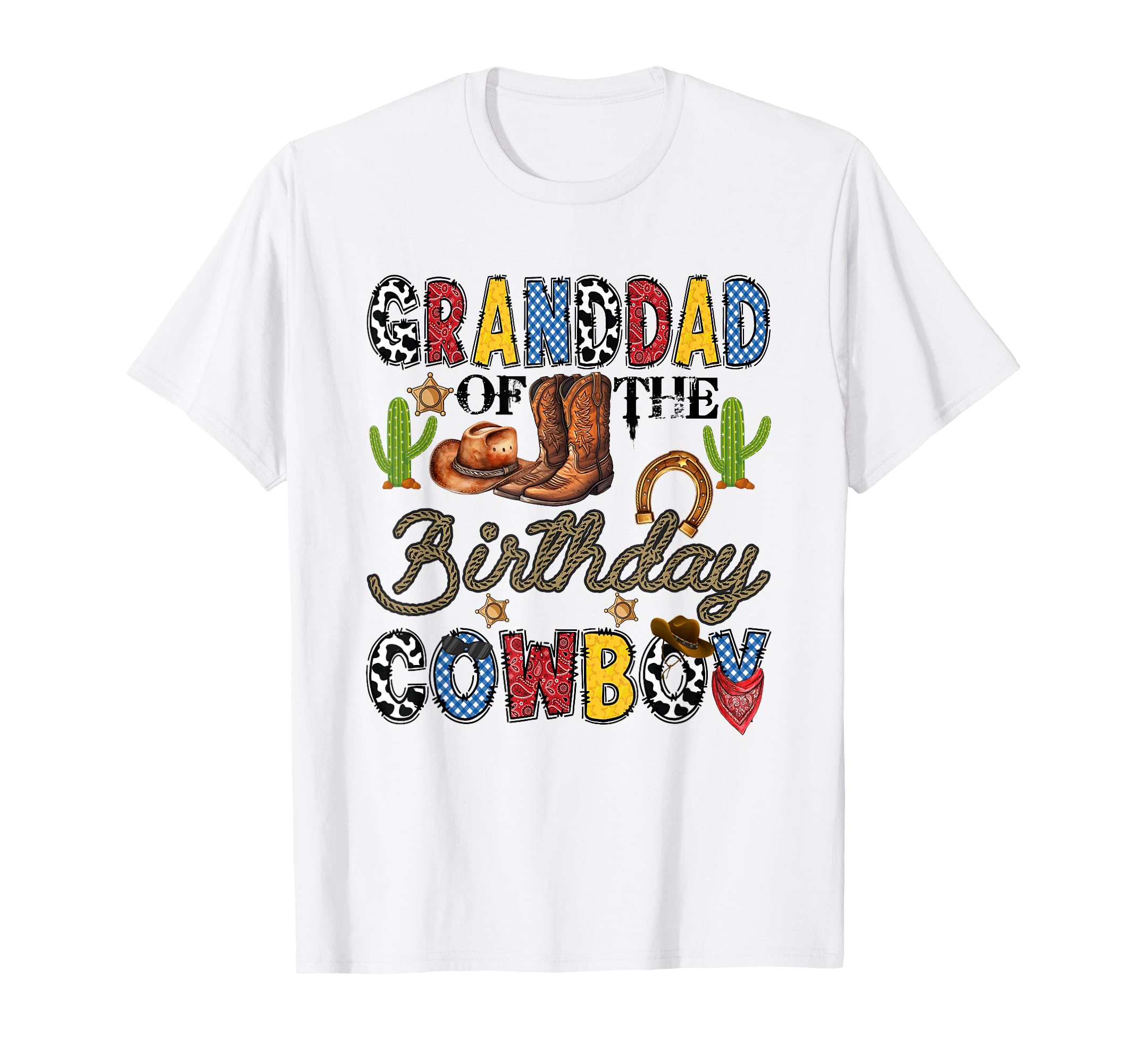Granddad Birthday Cowboy Western T-Shirt - Fun Novelty Design for Adults - T-Shirt, Sweatshirt, Hoodie