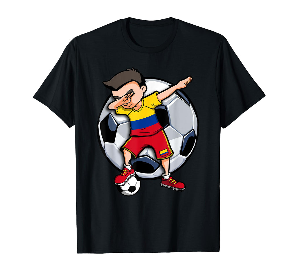 Dabbing Soccer Colombia Football Fans T-Shirt - Minimalist Print Men Women - T-Shirt, Sweatshirt, Hoodie