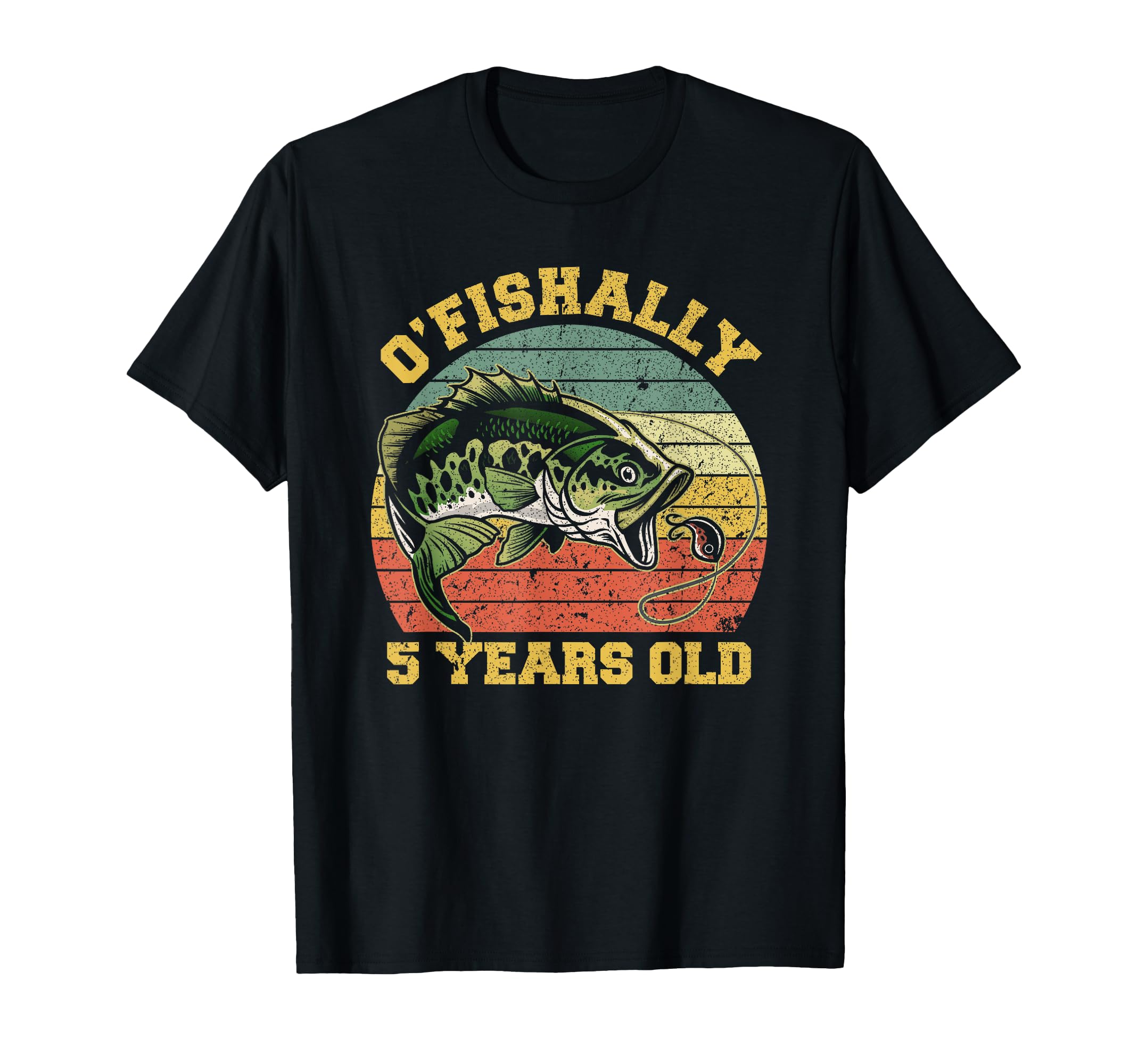 Ofishally 5 Years Old Fishing Birthday T-Shirt - Streetwear Style Unisex - T-Shirt, Sweatshirt, Hoodie