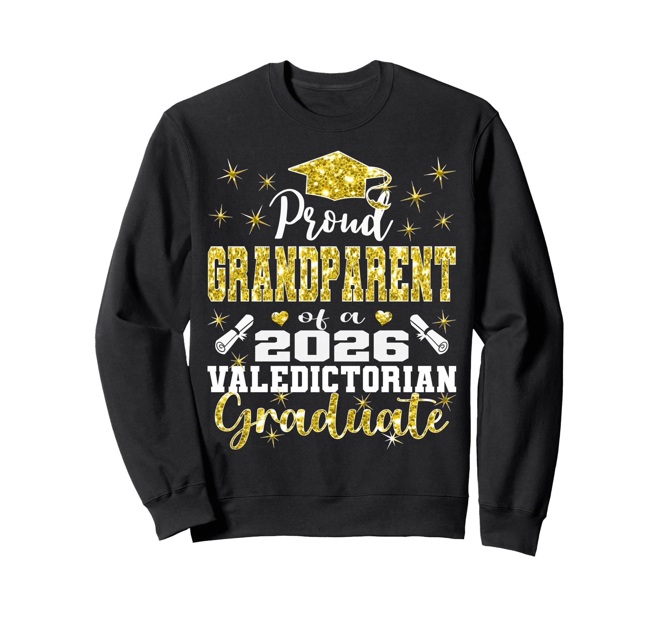 Proud Grandparent 2026 Valedictorian Sweatshirt - Custom Art Print Unisex - T-Shirt, Sweatshirt, Hoodie