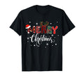 Merry Lights Red Santa Hat Family T-Shirt - Custom Art Print Unisex - T-Shirt, Sweatshirt, Hoodie
