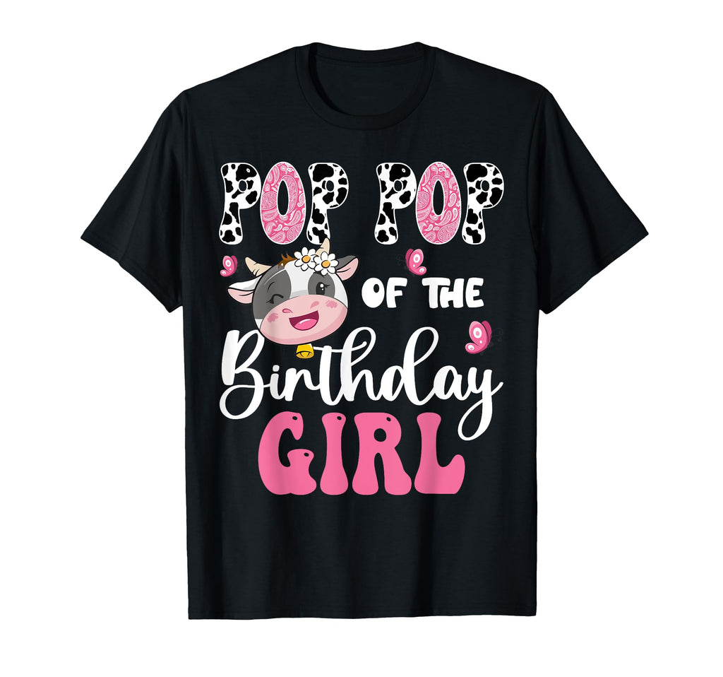 Pop Pop Birthday Farm Cow 1St Birthday T-Shirt - Unique Graphic for Adults - T-Shirt, Sweatshirt, Hoodie